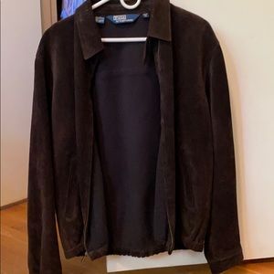 Men’s short brown suade Ralph Lauren Polo